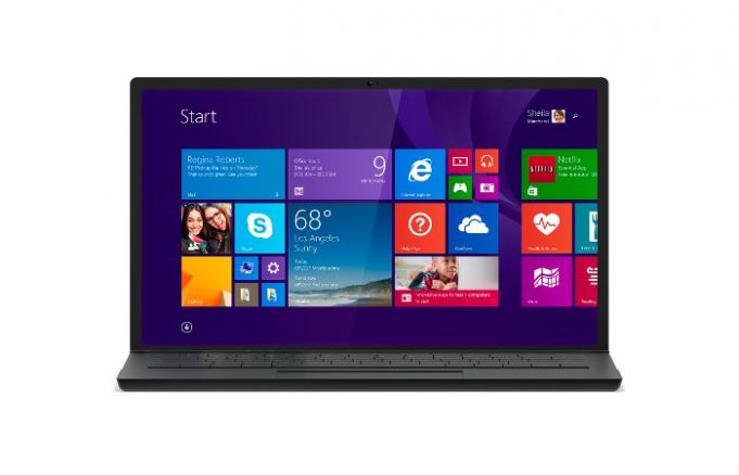 Startbildschirm des neuen Windows 8 Betriebssystems von Microsoft