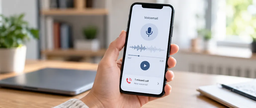 Smartphone mit Voicemail-Anzeige