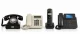 Telefonreihe von Vintage bis VoIP
