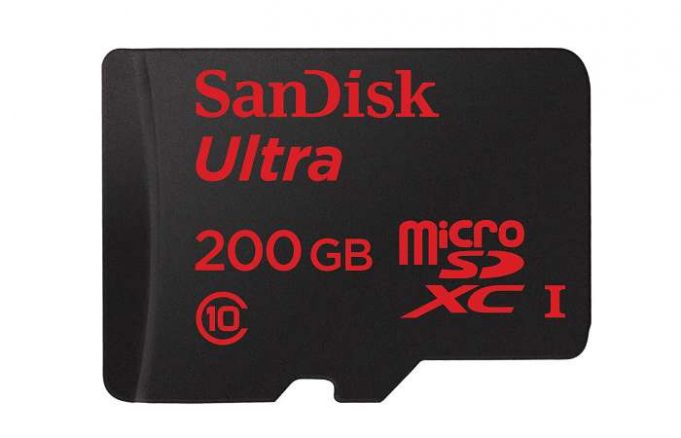 SanDisk neue MicroSD-Karte mit 200 GB