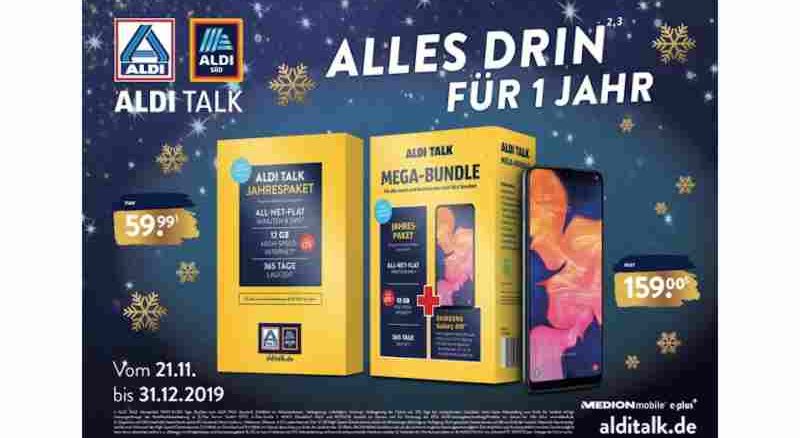 Angebot von Aldi Talk – Prepaid-Produkt im Jahrespaket für 59,99 Euro