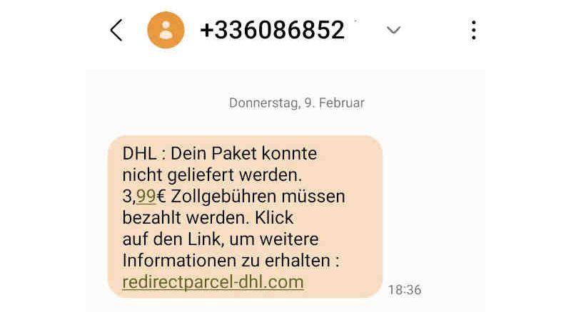 Vorsicht, Phishing – neue Betrugswelle mit gefälschten DHL-Nachrichten
