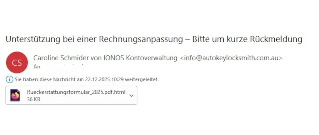 Achtung, Betrug – gefälschte IONOS-Mails setzen Nutzer unter Druck