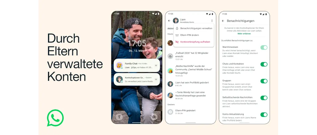WhatsApp-News – Eltern-Konto für Kinder ab 10 Jahren geplant
